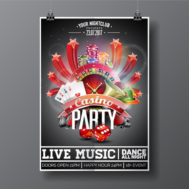 Casino party poster