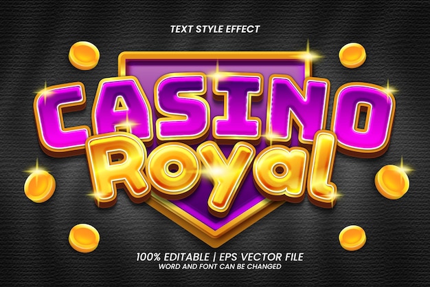 Casino Royal Texteffekt bearbeitbarer Luxusstil