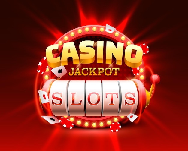 Casino slots jackpot 777 schild, rahmenbeleuchtung