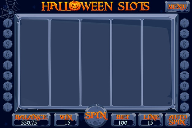 Casino-Spielautomat im Halloween-Stil