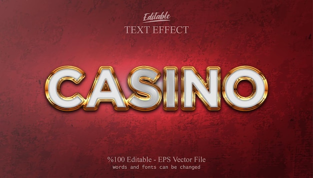 Casinobearbeitbarer texteffekt