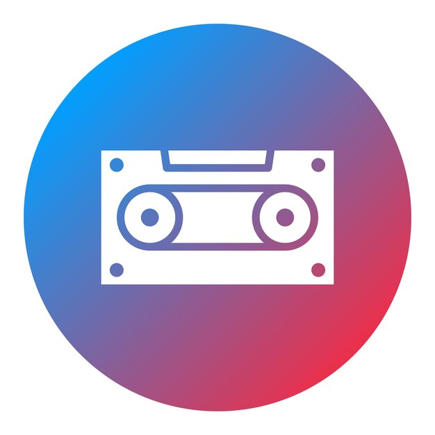 Cassette-Icon-Vektorbild kann für Retro verwendet werden