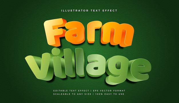 Casual gaming village text style schriftart effekt