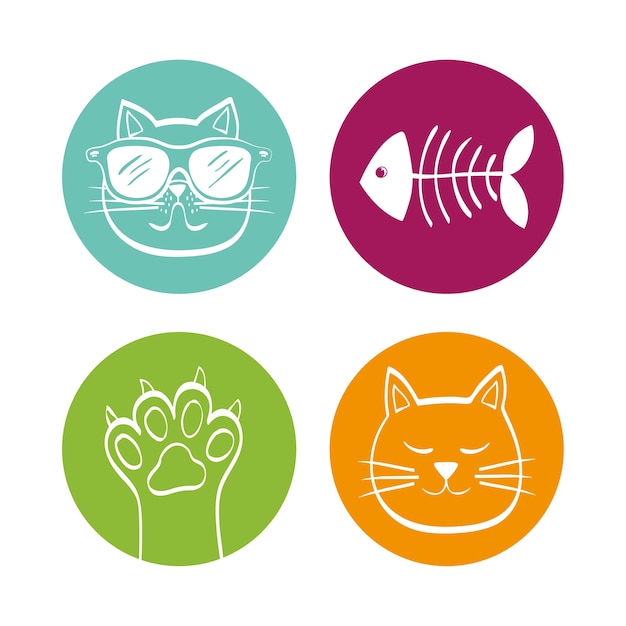 Cat-Konzept mit Icon-Design