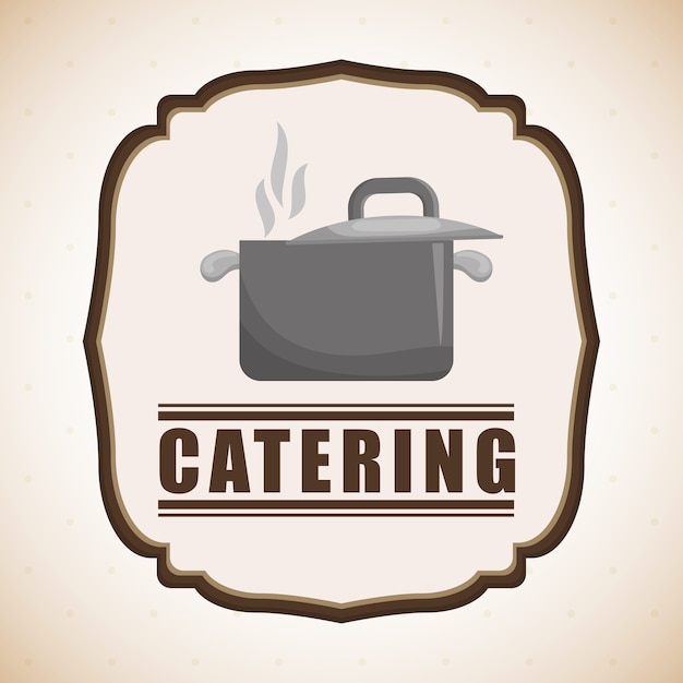 Vektor catering-konzept mit icon-design