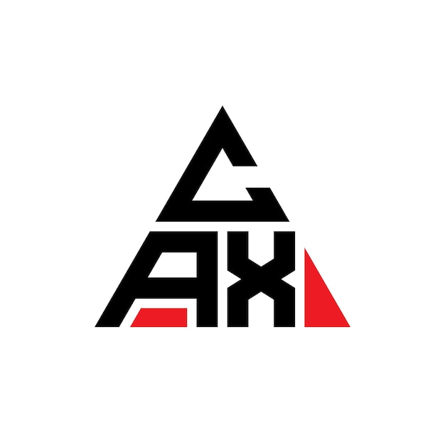 Cax dreieckbuchstaben-logo-design mit dreieckform cax dreieckslogo-design monogramm cax dreieck-vektor-logos-vorlage mit roter farbe cax dreieckiertes logo einfach elegant und luxuriöses logo