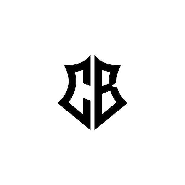 CB-Monogramm-Logo-Design Buchstaben-Text-Namen-Symbol Monochrom-Logotyp-Alphabet-Zeichen-Einfach-Logo
