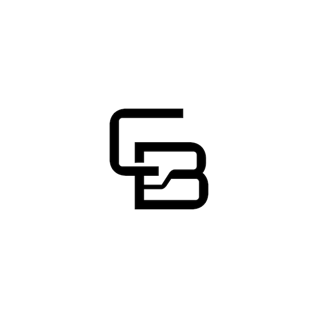 CB-Monogramm-Logo-Design Buchstaben-Text-Namen-Symbol Monochrom-Logotyp-Alphabet-Zeichen-Einfach-Logo