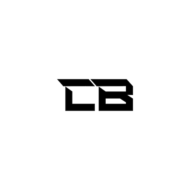 CB-Monogramm-Logo-Design Buchstaben-Text-Namen-Symbol Monochrom-Logotyp-Alphabet-Zeichen-Einfach-Logo
