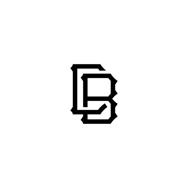 CB-Monogramm-Logo-Design Buchstaben-Text-Namen-Symbol Monochrom-Logotyp-Alphabet-Zeichen-Einfach-Logo