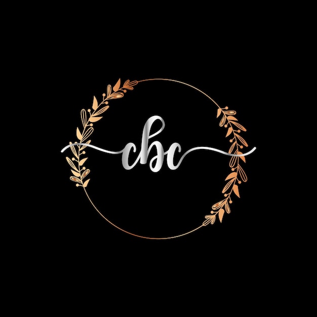 Cbc-monogramm-logo für feierlichkeiten, hochzeiten, grußkarten, einladungen vektorvorlage