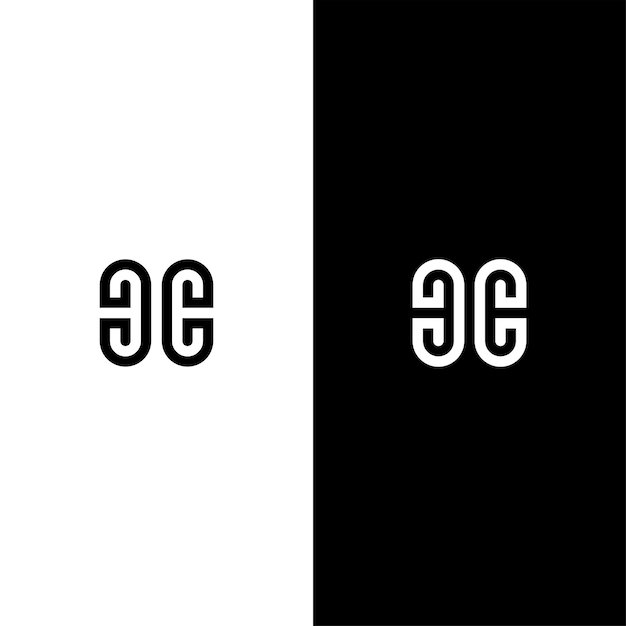 Vektor cc-logo auf schwarz-weißem hintergrund