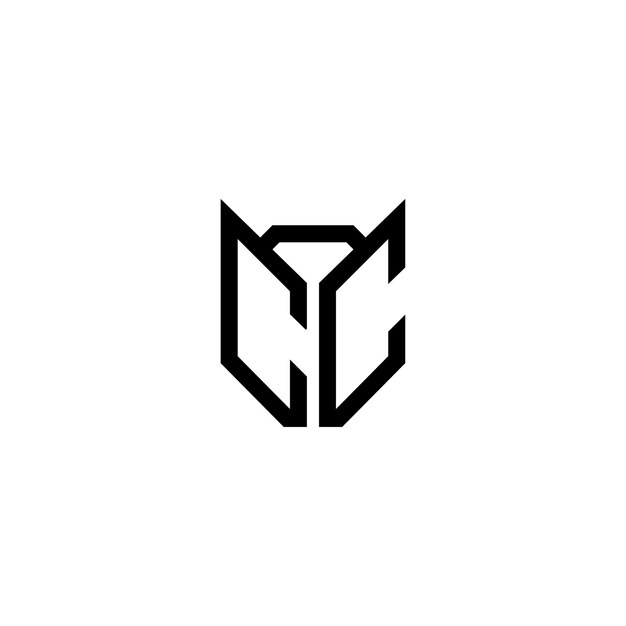 CC-Monogramm-Logo-Design Buchstabe Text Name Symbol Monochrom-Logo Alphabet-Zeichen Einfaches Logo