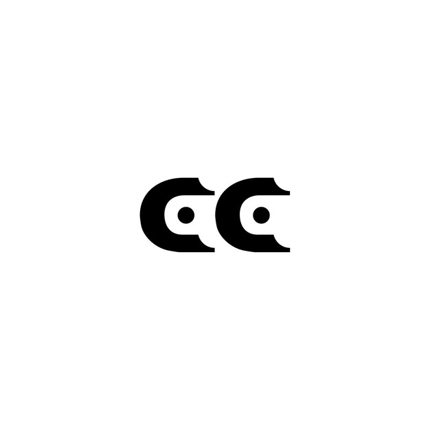 CC-Monogramm-Logo-Design Buchstabe Text Name Symbol Monochrom-Logo Alphabet-Zeichen Einfaches Logo