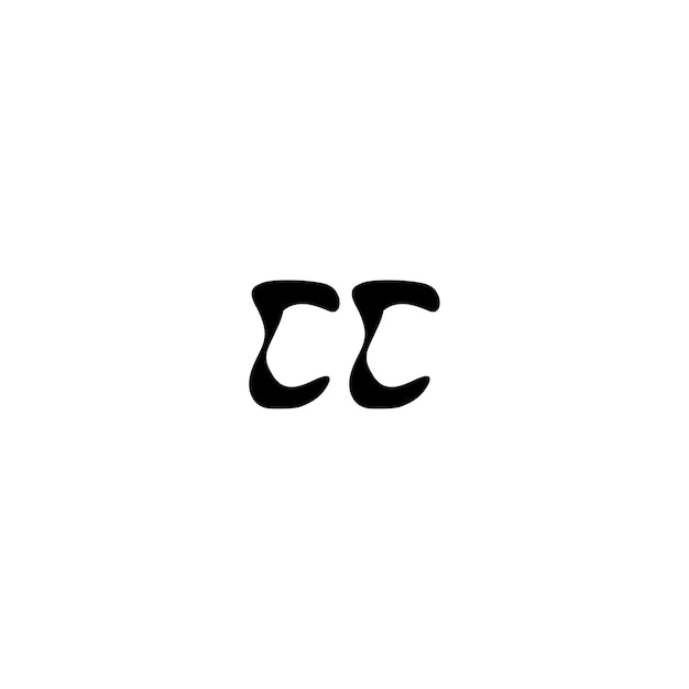 CC-Monogramm-Logo-Design Buchstabe Text Name Symbol Monochrom-Logo Alphabet-Zeichen Einfaches Logo