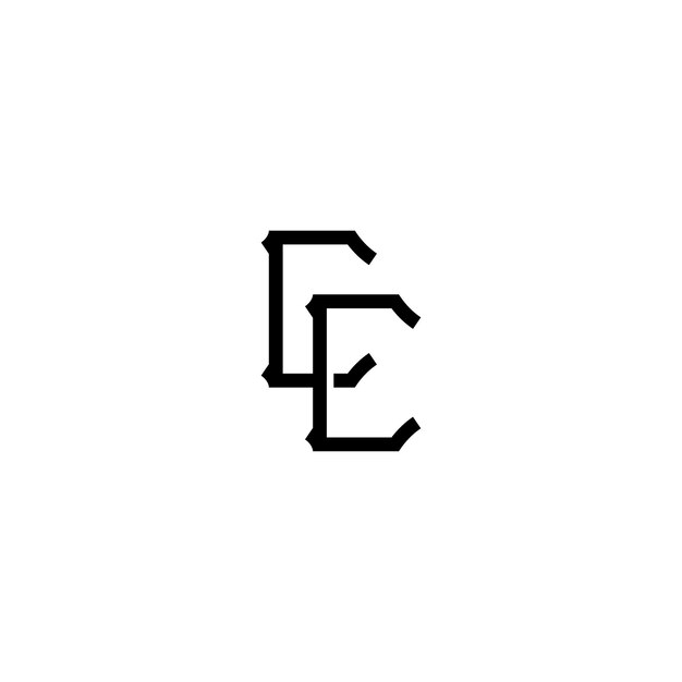 CC-Monogramm-Logo-Design Buchstabe Text Name Symbol Monochrom-Logo Alphabet-Zeichen Einfaches Logo