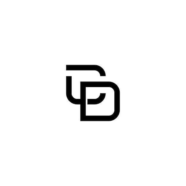 CD-Monogramm-Logo-Design, Buchstabe, Text, Name, Symbol, monochromes Logo, Alphabet-Zeichen, einfaches Logo