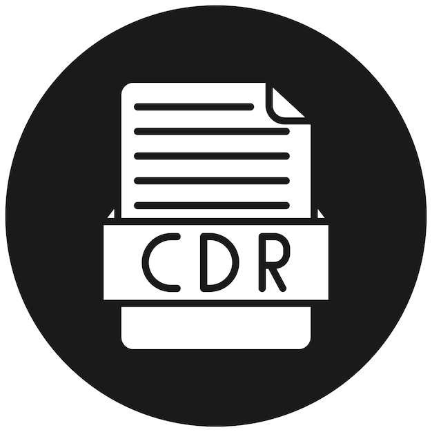 Vektor cdr-vektor-symbol kann für dateiformate verwendet werden