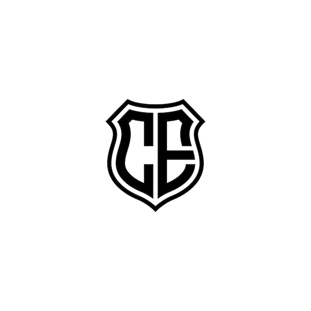 CE-Monogramm-Logo-Design, Buchstabe, Text, Name, Symbol, einfarbig, Logo, Alphabet, Zeichen, einfaches Logo