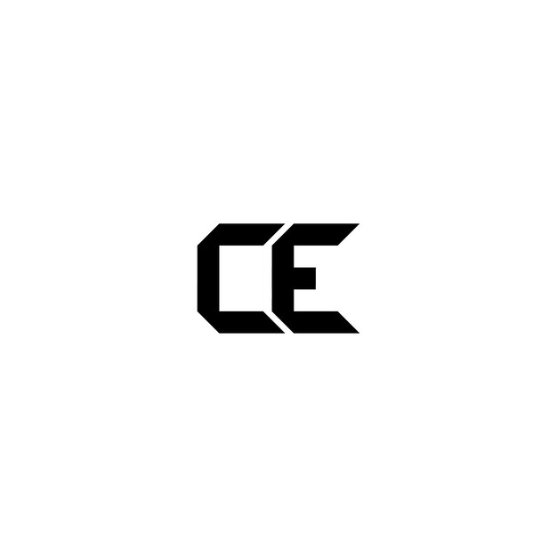 CE-Monogramm-Logo-Design, Buchstabe, Text, Name, Symbol, einfarbig, Logo, Alphabet, Zeichen, einfaches Logo