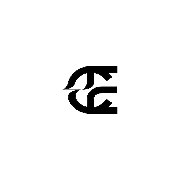 CE-Monogramm-Logo-Design, Buchstabe, Text, Name, Symbol, einfarbig, Logo, Alphabet, Zeichen, einfaches Logo
