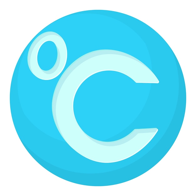 Celsius-Symbol Cartoon-Illustration des Celsius-Vektorsymbols für das Web