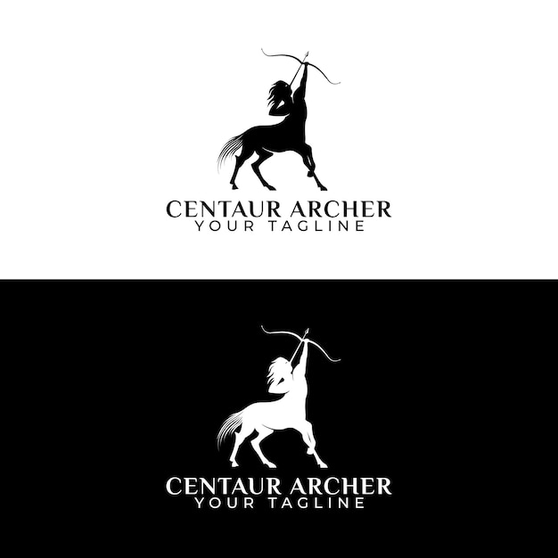 Centaur archer logo-vektor-illustration