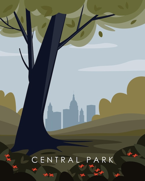 Vektor central park new york