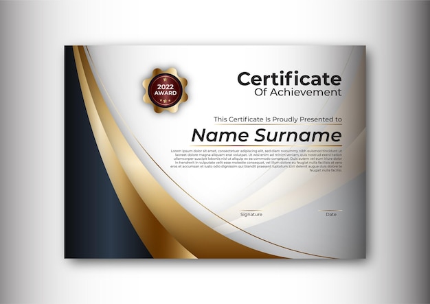 Certificate design vorlage