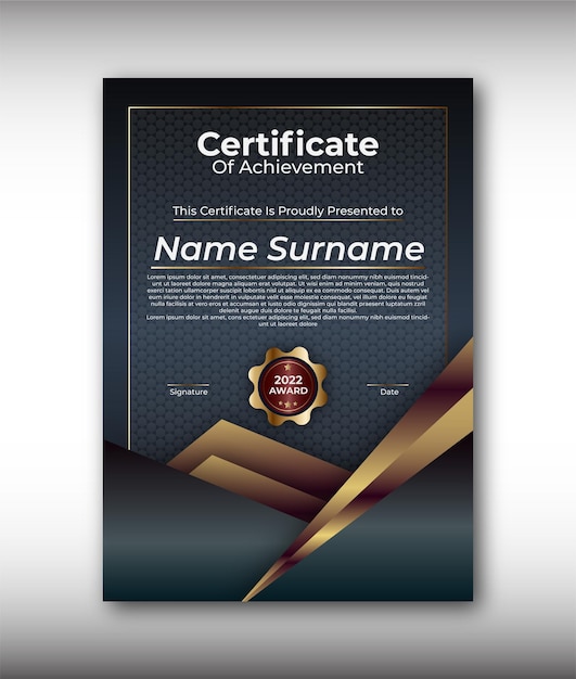 Certificate design vorlage