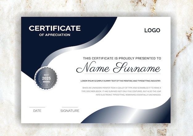 Certificate Design Vorlage