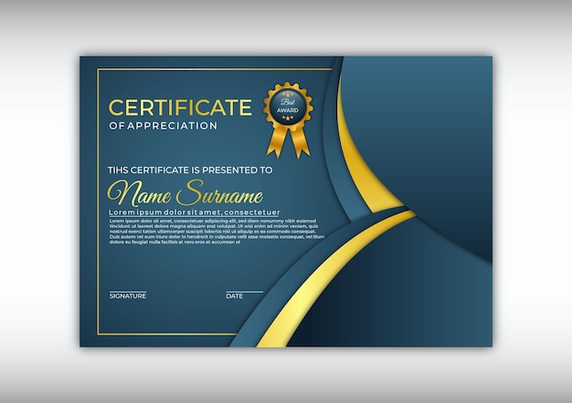Vektor certificate template-design