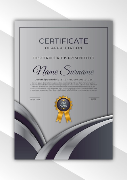 Vektor certificate template-design