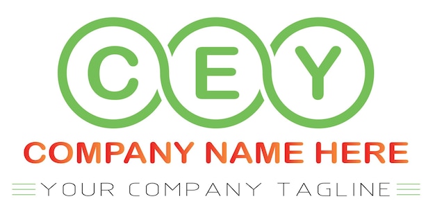 Vektor cey-buchstaben-logo-design