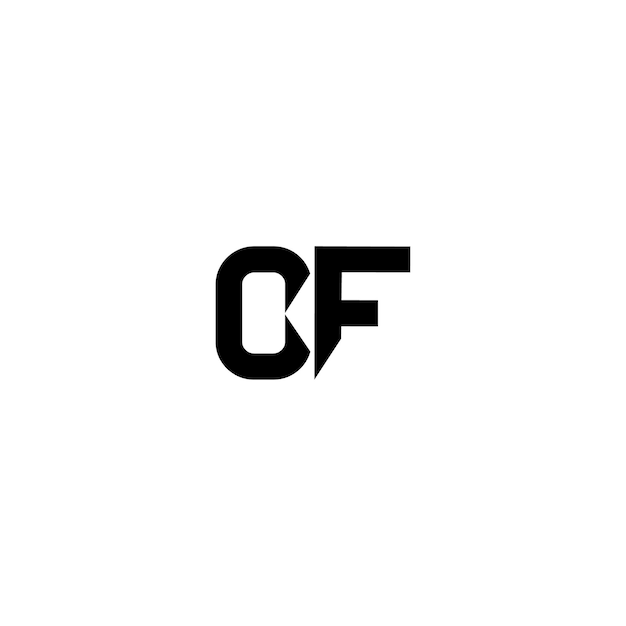 CF-Monogramm-Logo-Design, Buchstabe, Text, Name, Symbol, monochromes Logo, Alphabet-Zeichen, einfaches Logo