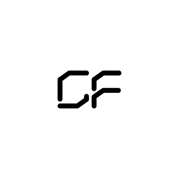 CF-Monogramm-Logo-Design, Buchstabe, Text, Name, Symbol, monochromes Logo, Alphabet-Zeichen, einfaches Logo