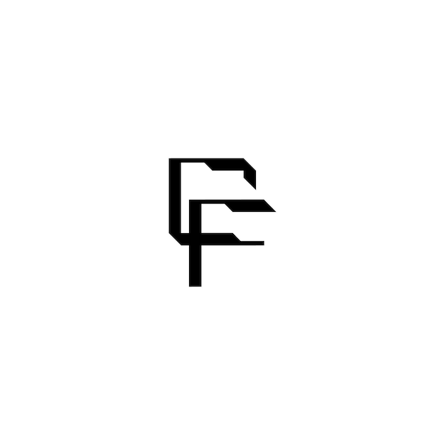 Cf-monogramm-logo-design, buchstabe, text, name, symbol, monochromes logo, alphabet-zeichen, einfaches logo