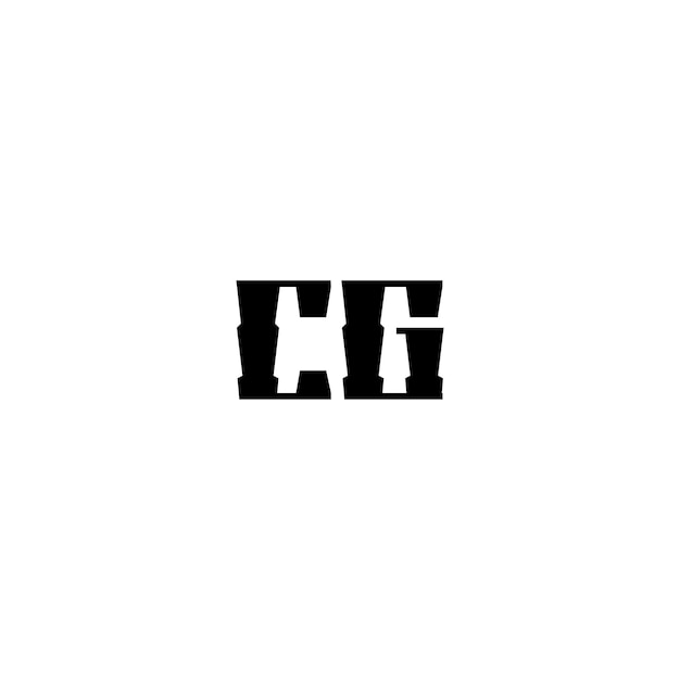 CG-Monogramm-Logo-Design, Buchstabe, Text, Name, Symbol, monochromes Logo, Alphabet-Zeichen, einfaches Logo