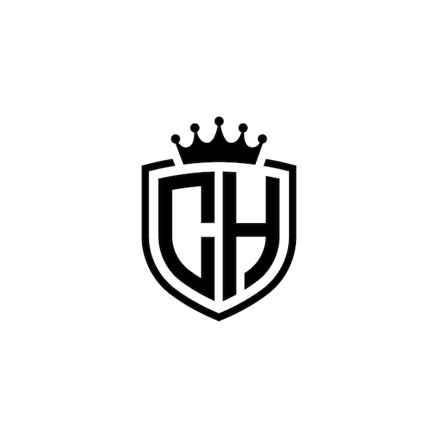 CH Monogramm Logo Design Buchstabe Text Name Symbol Monochrom Logotyp Alphabet Zeichen Einfaches Logo