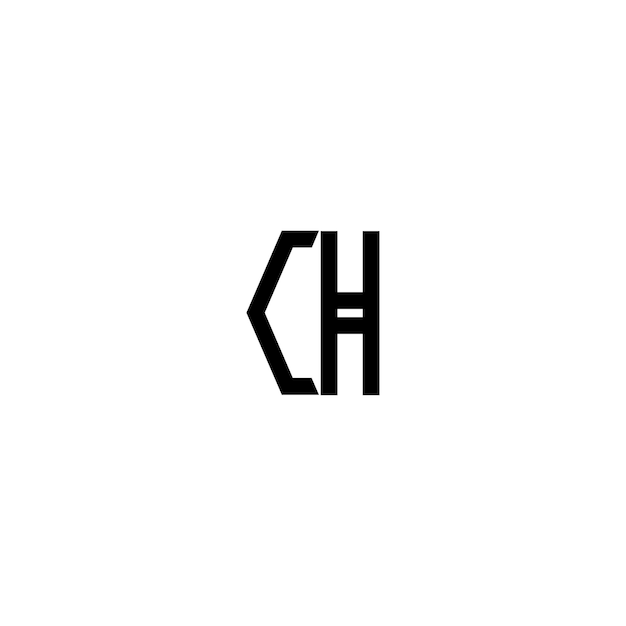CH Monogramm Logo Design Buchstabe Text Name Symbol Monochrom Logotyp Alphabet Zeichen Einfaches Logo
