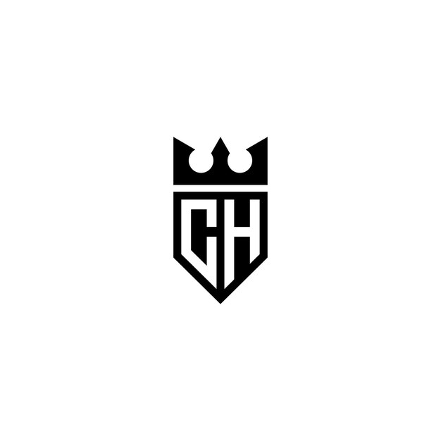 CH Monogramm Logo Design Buchstabe Text Name Symbol Monochrom Logotyp Alphabet Zeichen Einfaches Logo
