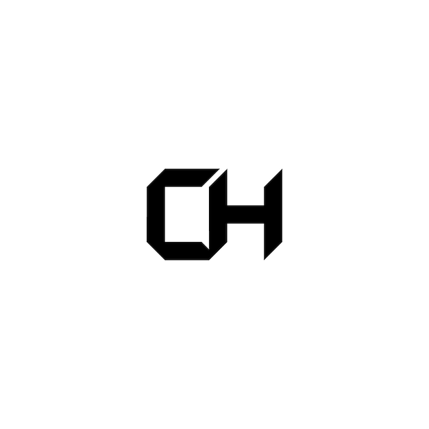 CH Monogramm Logo Design Buchstabe Text Name Symbol Monochrom Logotyp Alphabet Zeichen Einfaches Logo