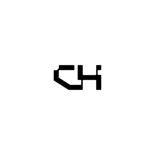 CH Monogramm Logo Design Buchstabe Text Name Symbol Monochrom Logotyp Alphabet Zeichen Einfaches Logo