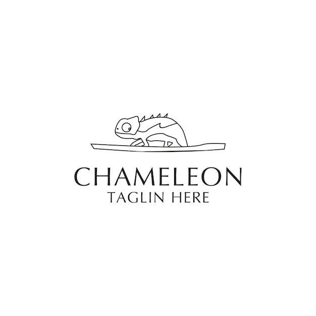 Chamäleon-Logo-Design-Icon-Vorlage