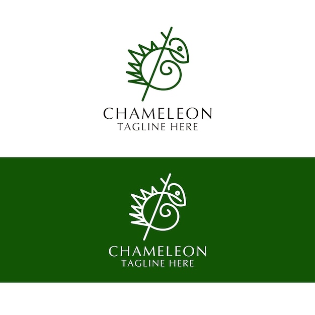 Chamäleon-logo-design-icon-vorlage