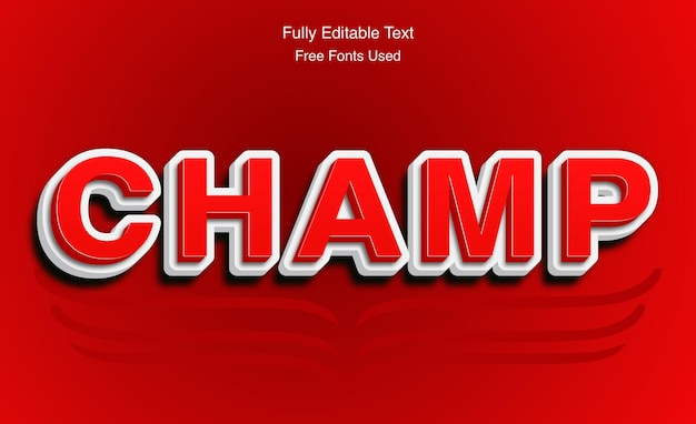 Champ word 3d-texteffekt vollständig bearbeitbar