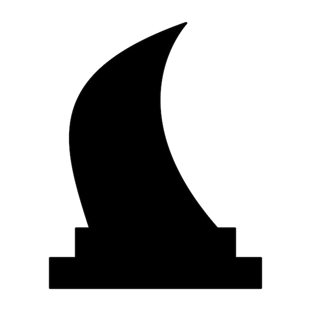 Champion-Trophäen-Silhouette in schwarzer Farbe