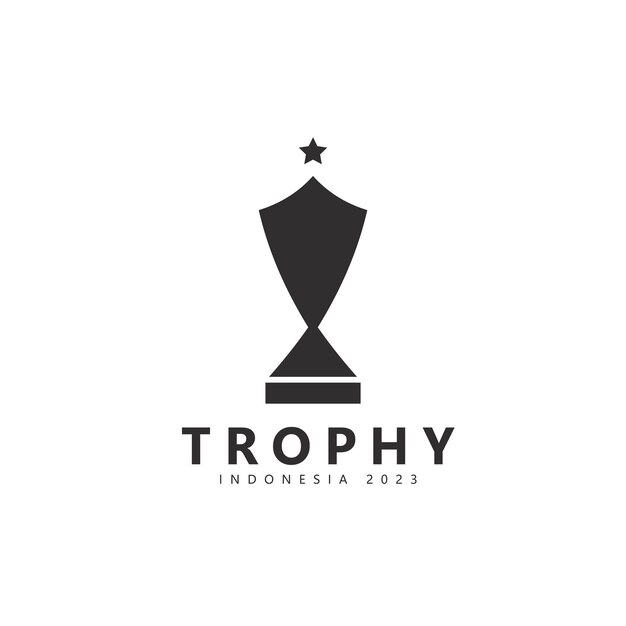 Vektor champions-trophäe für die gewinnerpreis-logo-design-inspiration