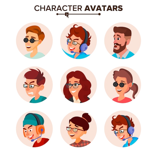 Character people avatar set.