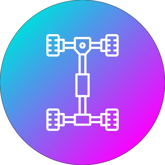 Chassis-vektor-symbol kann für auto-reparatur-ikonen verwendet werden